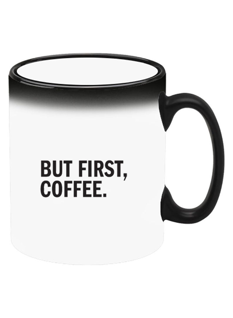 Theodor Color Changing Heat Sensitive Ceramic Mug, Image Revealed When HOT Liquid is Added! Coffee First - Image 2