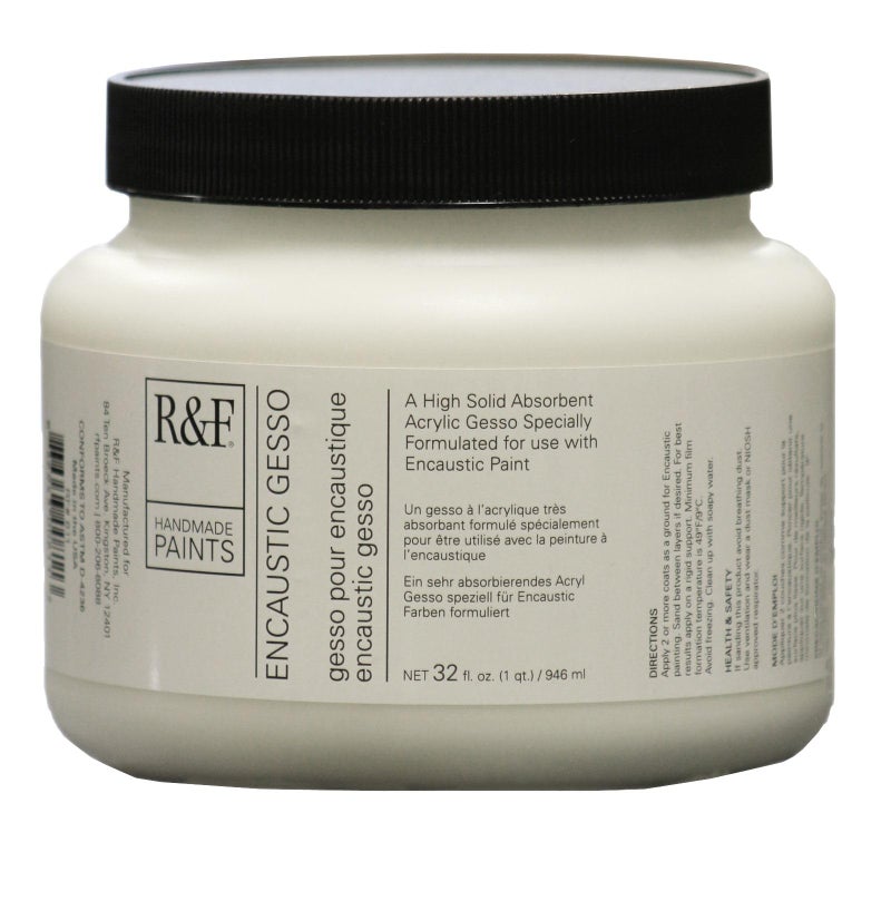 R&F Handmade Paints Encaustic Gesso, Quart - Image 1