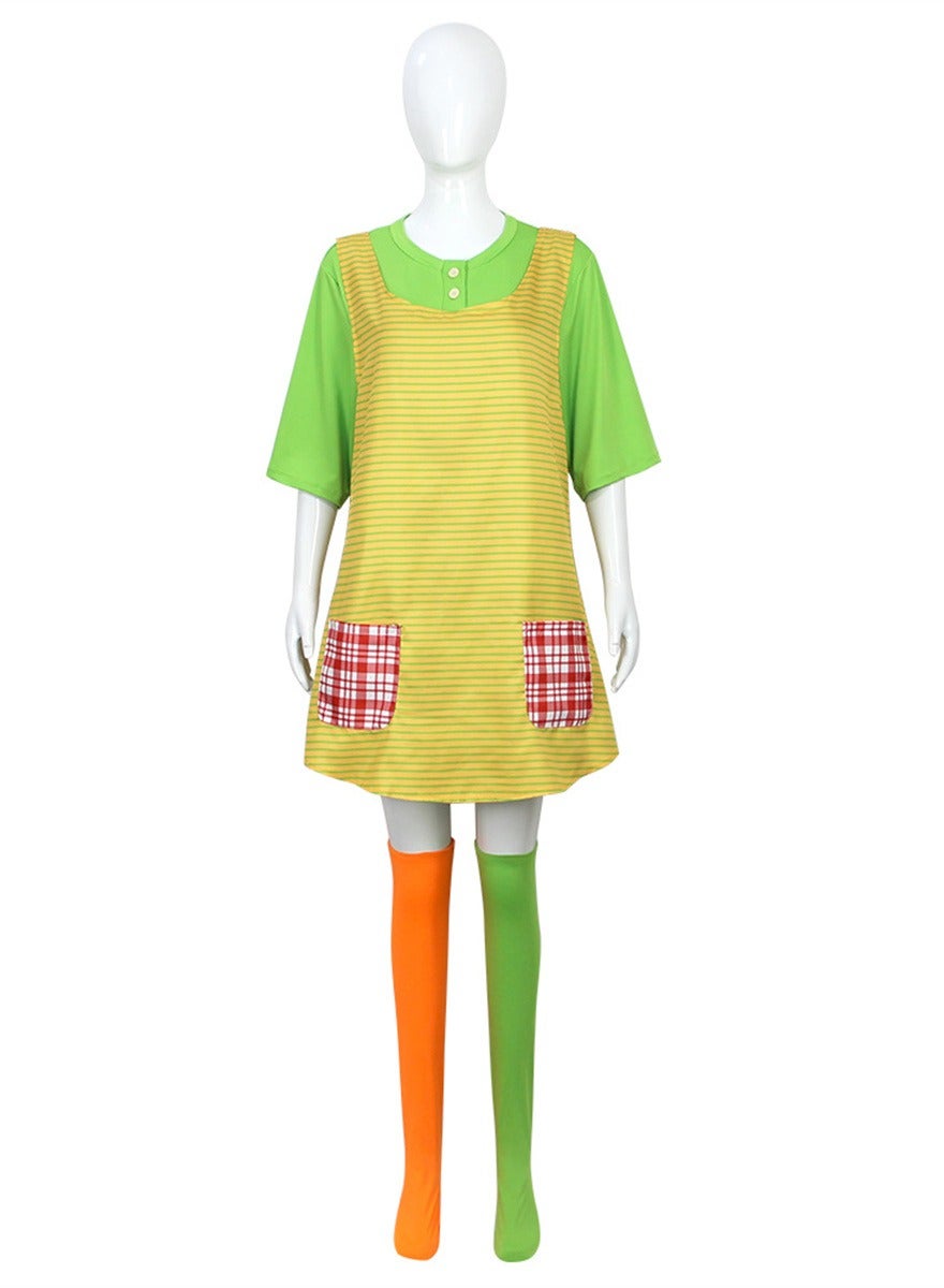 Langstrumpf Pippi Calzelunghe Travestimento Vestito Pippi Vestito