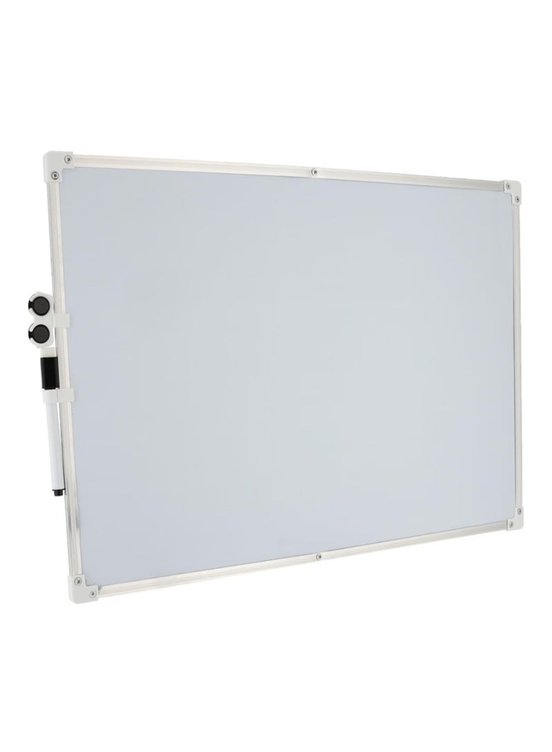 All-in-one magnetic whiteboard for home, office, and school; features a whiteboard with a durable aluminum frame, measuring 35x50 cm. - Image 1