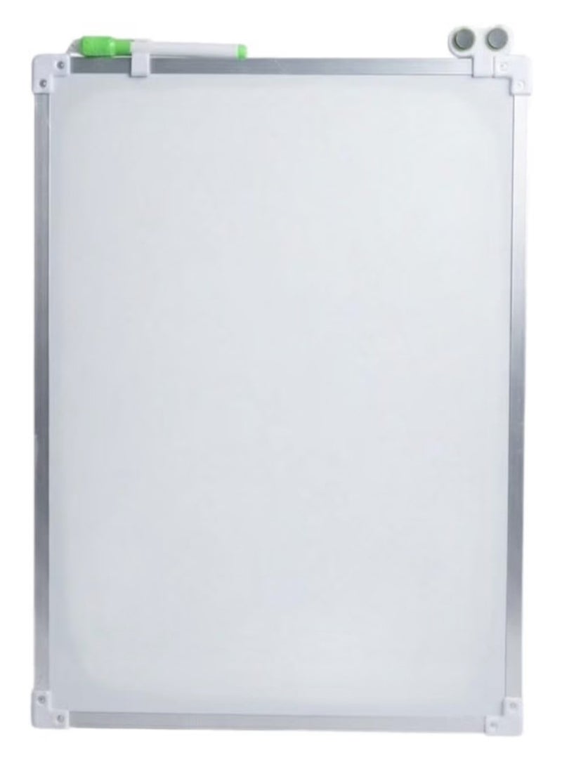 All-in-one magnetic whiteboard for home, office, and school; features a whiteboard with a durable aluminum frame, measuring 35x50 cm. - Image 2
