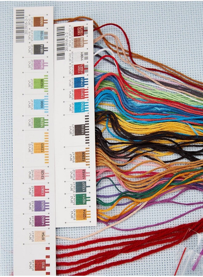 Dimensions Counted Cross Stitch 'Santa'S Sidecar' Personalized Christmas Stocking Kit Light Blue Aida 16 By The Yard 14 Count - Image 3