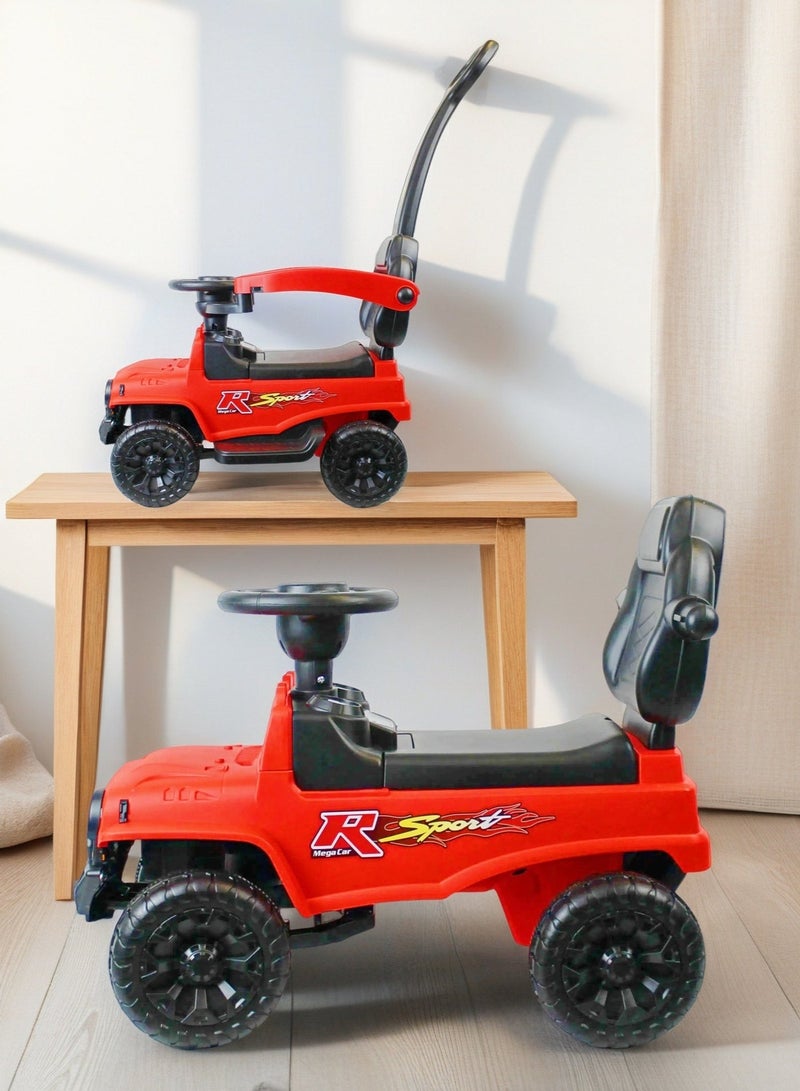 EASY FUTURE 2 in 1 Ride on Car for Kid, Push Car and Ride on Car with Music & Horn Button, Ride on Baby Car with Push Handle for Kids 1-6 Years - Image 1