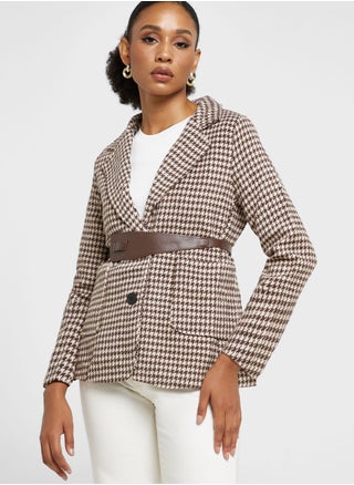 Houndstooth Detail Coat - pzsku/ZE3847B1628588E7E76DFZ/45/_/1698935862/d068b8de-fb0a-40c0-b1f6-be3b59396b24
