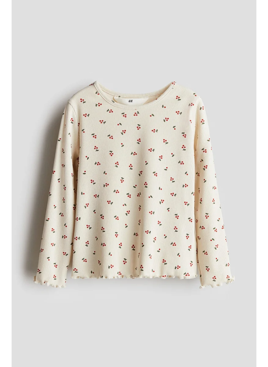 H&M Printed Jersey Top