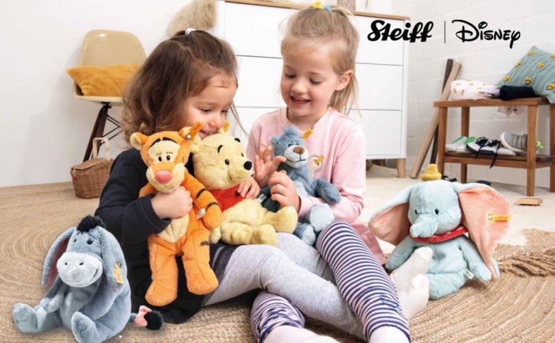 Steiff Steiff Disney Soft Cuddly Friends Eeyore, Premium Stuffed Animal, Bluish Gray, Over 9.5" Tall,024603 - Image 2
