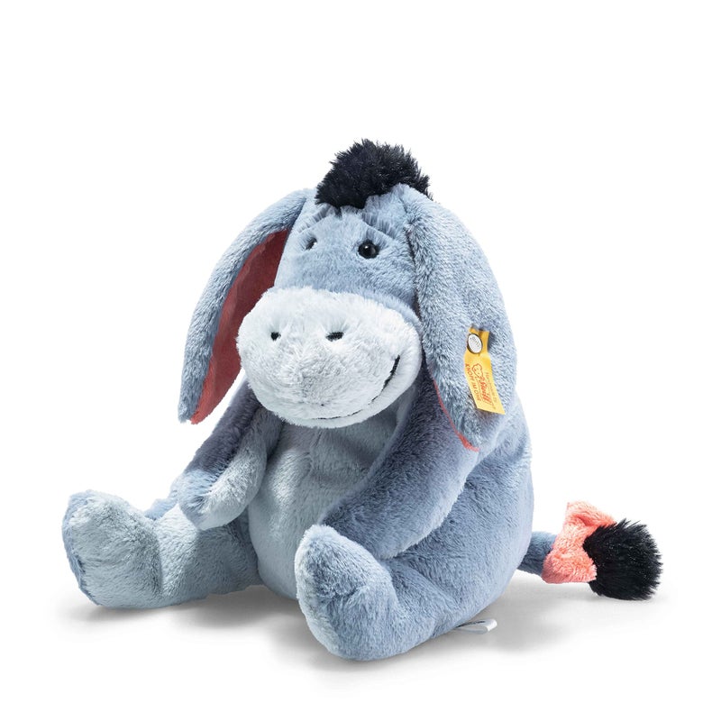 Steiff Steiff Disney Soft Cuddly Friends Eeyore, Premium Stuffed Animal, Bluish Gray, Over 9.5" Tall,024603 - Image 1