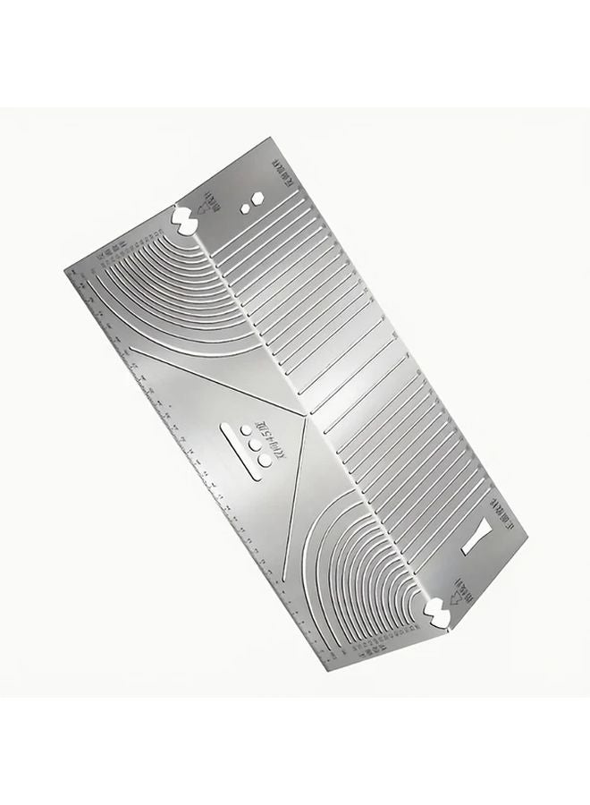 65mm Aluminum Alloy Mitre Angle Measuring Ruler Multifunctional Marking Line Gauge Tool - Image 2