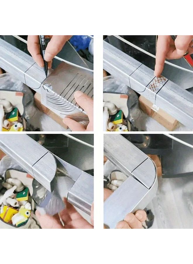 65mm Aluminum Alloy Mitre Angle Measuring Ruler Multifunctional Marking Line Gauge Tool - Image 5