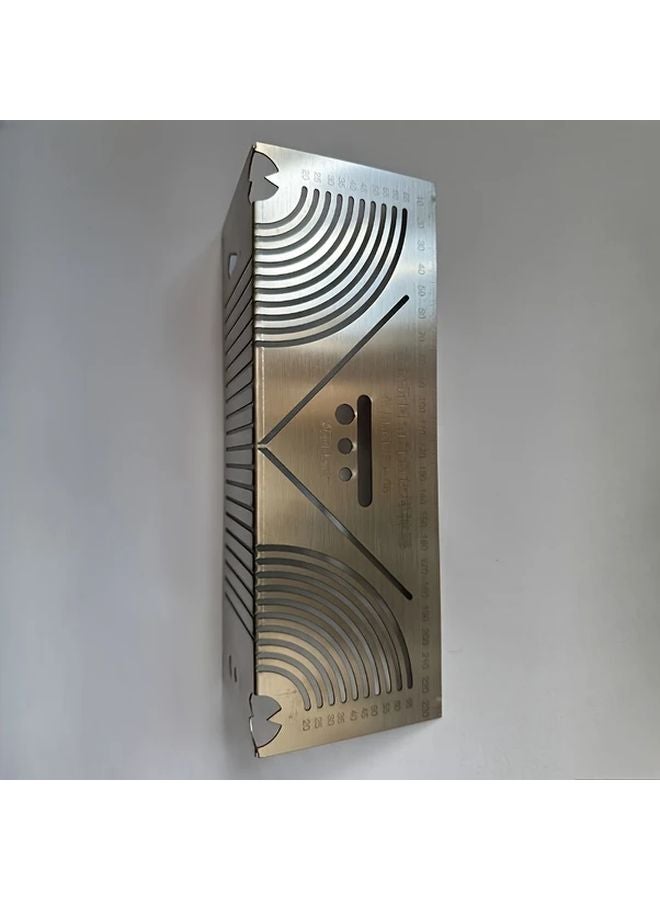 65mm Aluminum Alloy Mitre Angle Measuring Ruler Multifunctional Marking Line Gauge Tool - Image 1