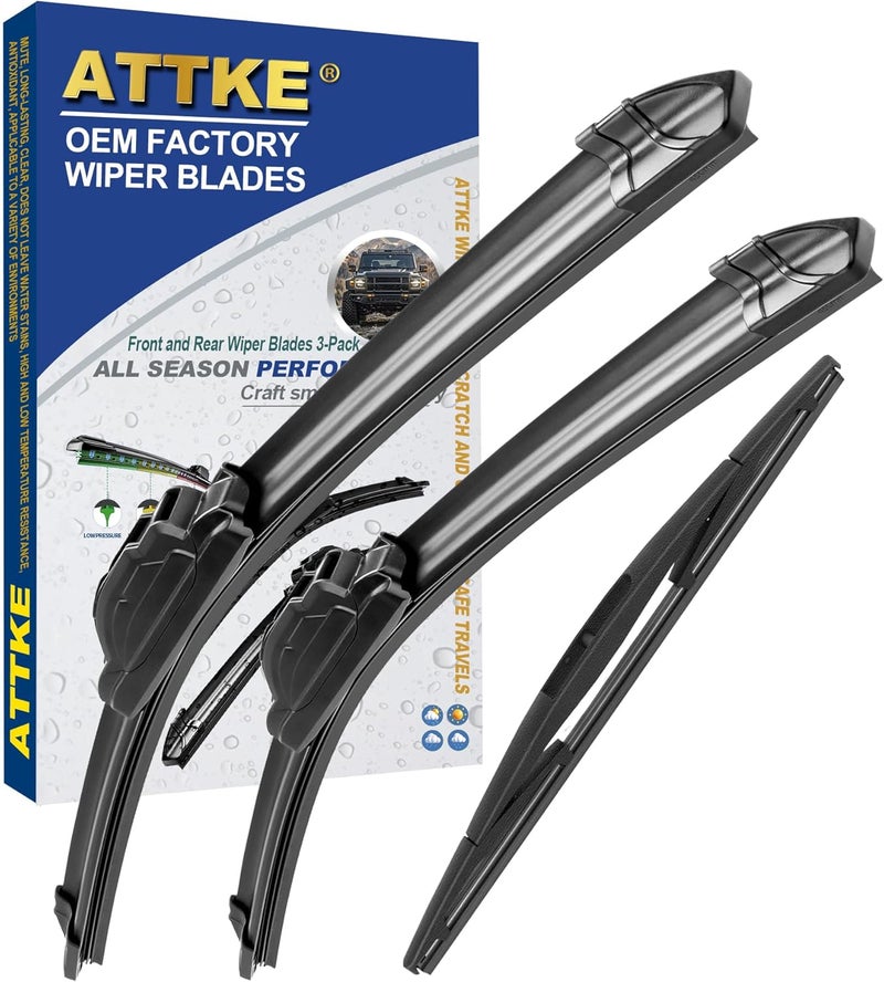 ATTKE 26" + 22"+16B OEM Quality Front Windscreen Wiper Blades (Set of 3) - Image 1