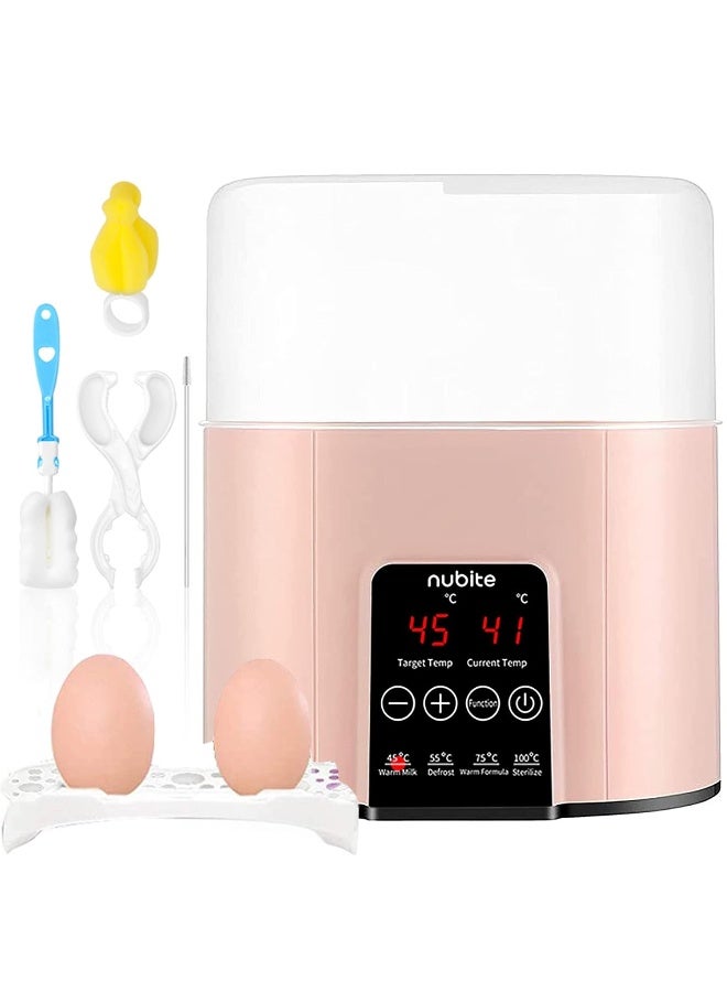 nubite Double Baby Bottle Warmer 24H Constant Mode for All Bottles, Breastmilk Baby Milk Heater, Heating Baby Food, Formula Water Warmer for Twins, Accurate Temperature Control - Image 1