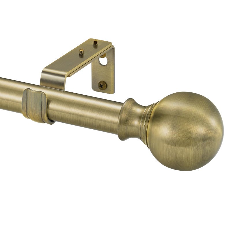 Vimayta عصا ستائر النوافذ 36 إلى 72 بوصة بقطر 1 بوصة قابلة للتعديل عصا ستائر زخرفية ثقيلة مع نهايات دائرية فاخرة لغرفة المعيشة وغرفة النوم والفناء برونز عتيق