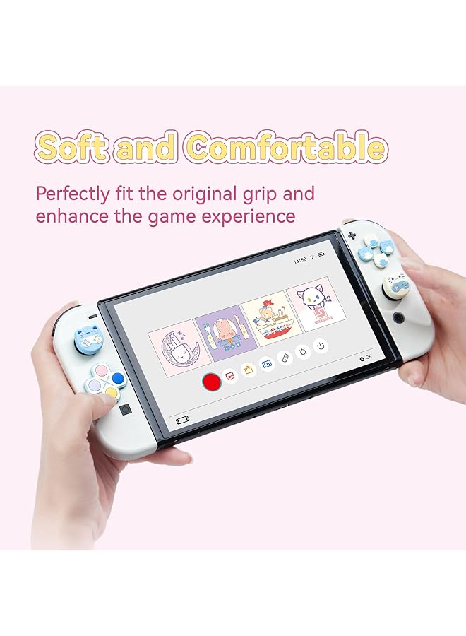 GEEKSHARE Silicone Cross D Pad Button Caps Set Joystick Cover Abxy Key Buttons Sticker Compatible With Switch/Oled Gaming Cat - Image 3