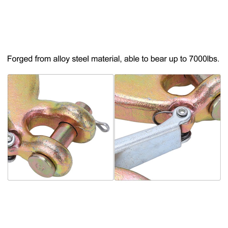 Clevis Hook Forged Alloy Steel 7/16in 7000lbs Bearing Capacity for Trailer Hoisting - Image 3
