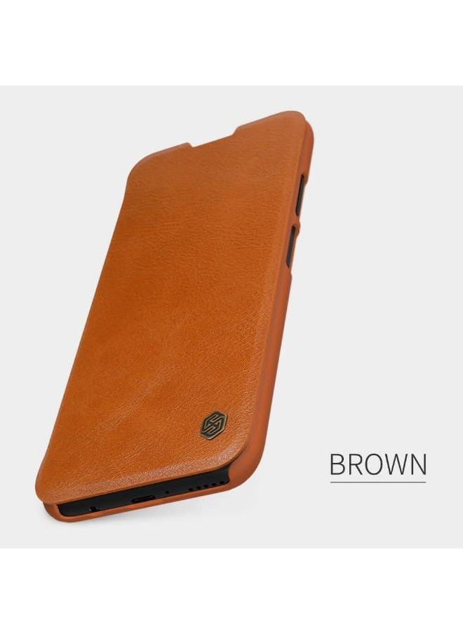 Nillkin جراب جلدي قابل للطي من سلسلة Qin لهاتف Huawei P40 Lite / Nova 7i / Nova 6 SE - بني  - Image 5