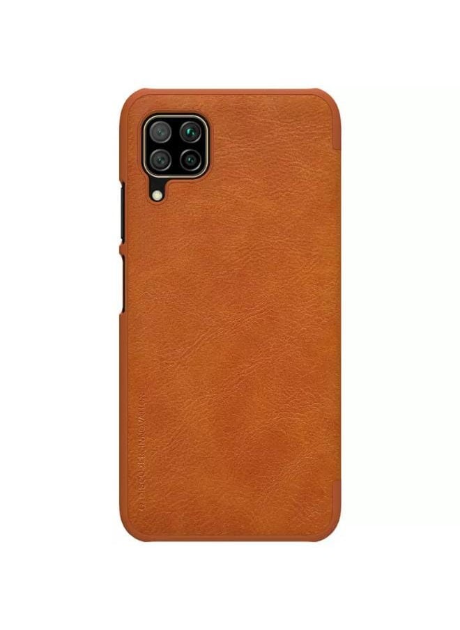 Nillkin جراب جلدي قابل للطي من سلسلة Qin لهاتف Huawei P40 Lite / Nova 7i / Nova 6 SE - بني  - Image 2