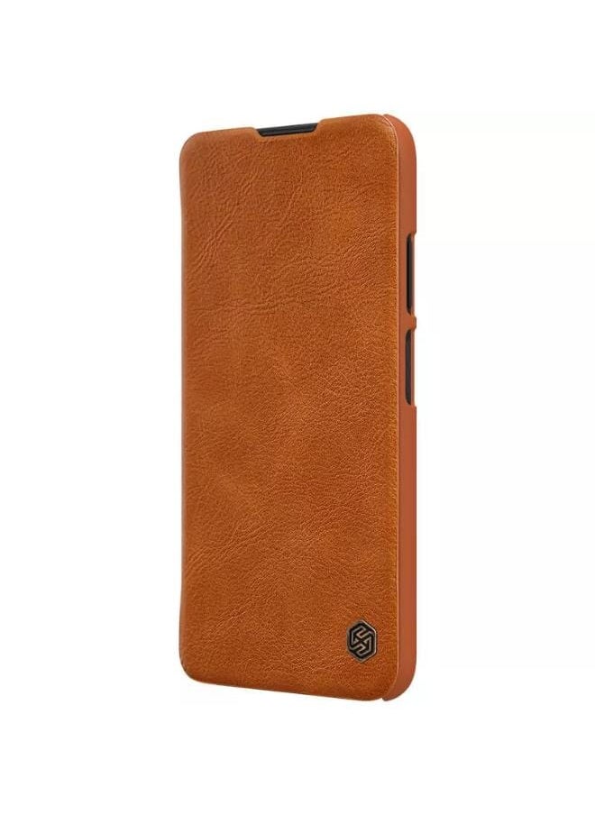 Nillkin جراب جلدي قابل للطي من سلسلة Qin لهاتف Huawei P40 Lite / Nova 7i / Nova 6 SE - بني  - Image 3