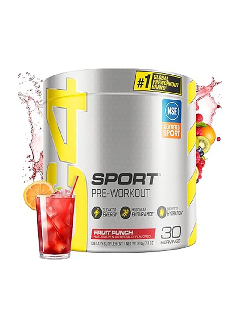 مسحوق قبل التمرين C4 سبورت بنكهة فواكه - معتمد من NSF للرياضة 30 حصة، قد يختلف التعبئة