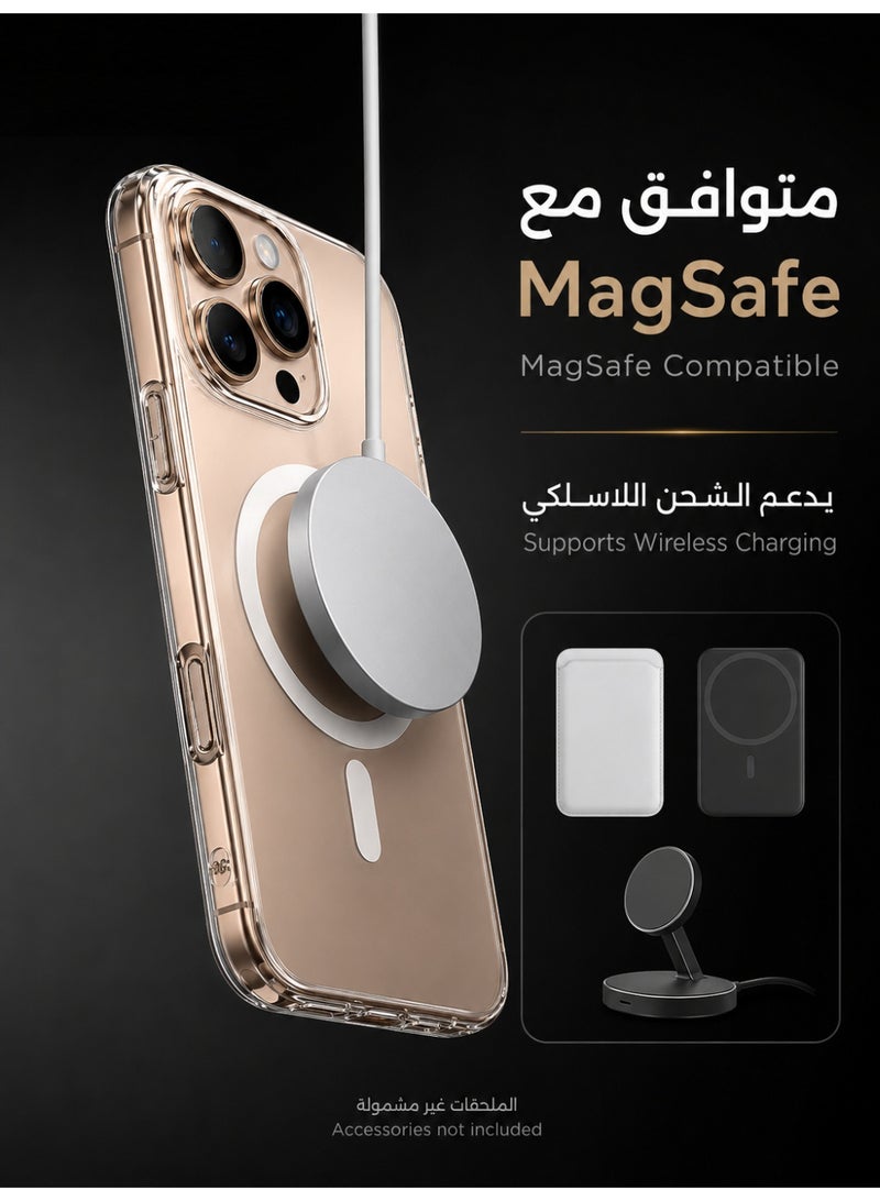 ORYXA iPhone 16 Pro Clear Case, 2 in 1 Magnetic Cover + Screen Protector, MagSafe Compatible, [Never Yellow] Crystal Clear Slim Shockproof Full Protection Phone Cover for Apple iPhone 16 Pro - Image 5
