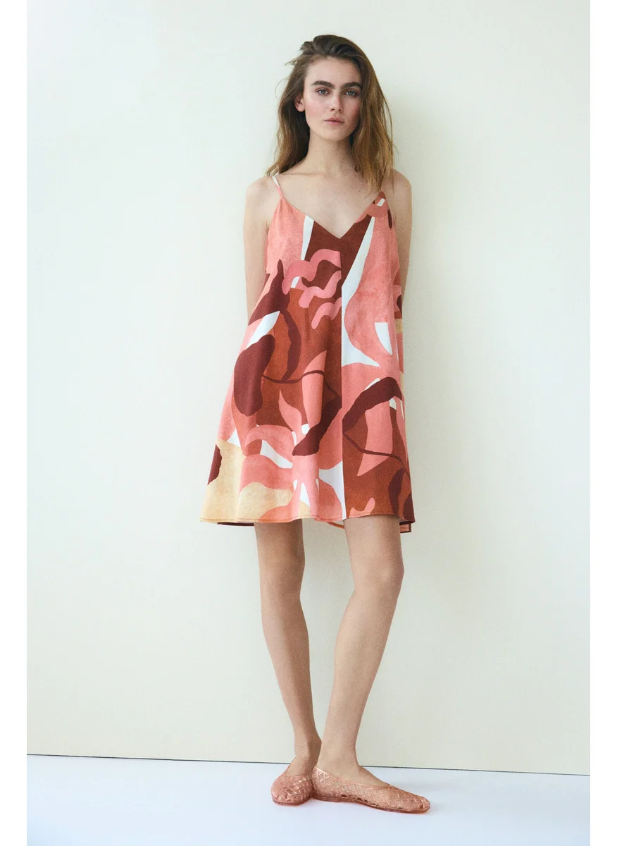 H&M Linen-Blend Mini Dress
