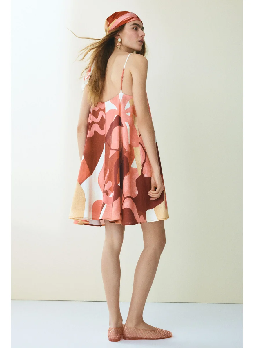 H&M Linen-Blend Mini Dress