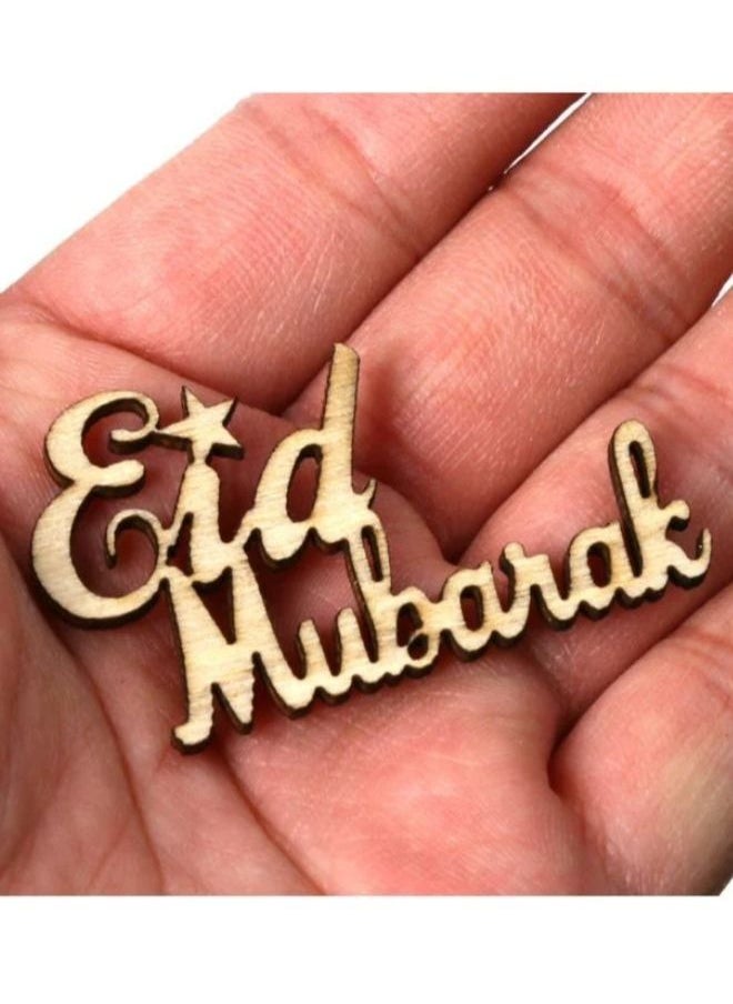 Generic - Eid Mubarak Ramadan Decor Moon Stars DIY Ornament Wooden Muslim Islamic Home Party Decorations Crafts - Image 1