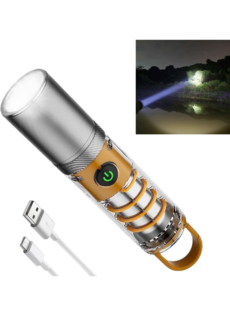 Clearhill Clearhill High Power 1000 Lumen Tactical Flashlight USB Rechargeable 5 Modes Waterproof Ideal for Emergency Outdoor Camping  - Image 1