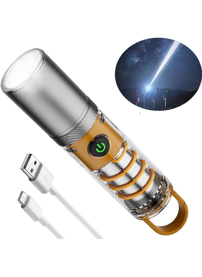 Clearhill Clearhill High Power 1000 Lumen Tactical Flashlight USB Rechargeable 5 Modes Waterproof Ideal for Emergency Outdoor Camping  - Image 4