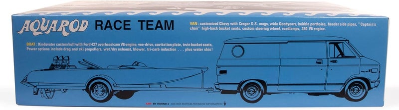 AMT AMT Aqua Rod Race Team 1975 Chevy Van Race Boat  Trailer 125 Scale Model Kit  - Image 3