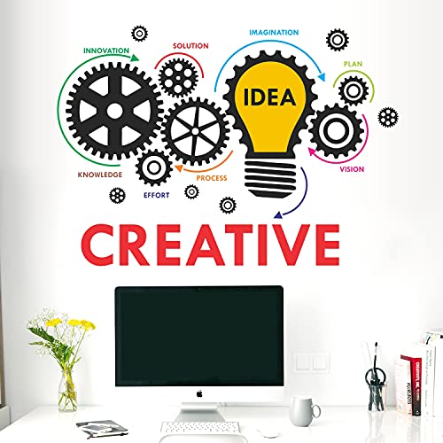 StickMe 'Creative Idea Innovation Teamwork Office Work Place Inspirational Motivational Wall Sticker' -SM1056 (Multi Colour, Vinyl - 100cm X 70 cm)-Self-Adhesive - Image 2