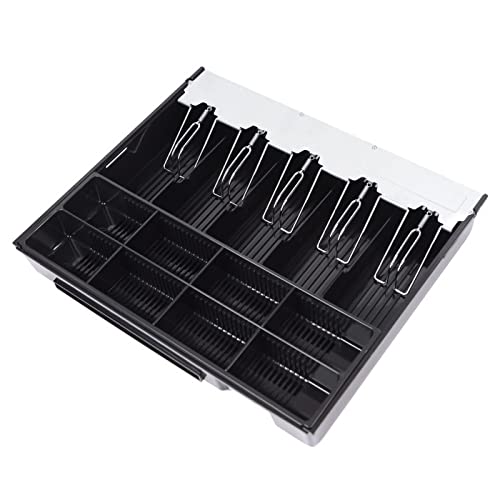 GOBBLER Cash Tray 5 Bill / 8 Coin, Durable ABS Cash Money Organiser with Stainless Steel Metal Clips - Cash Tray 415 (Black) - Image 5