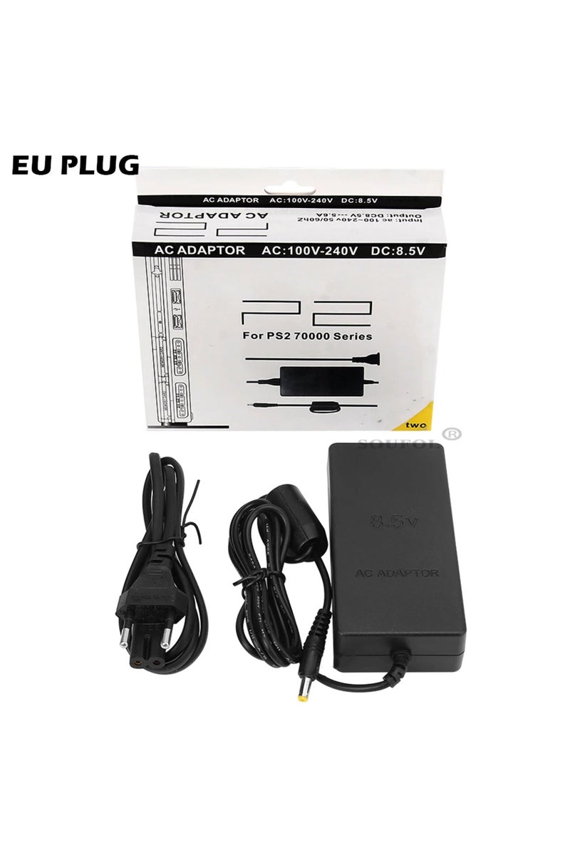 erorex Euro Plug AC Adapter For PS2 Slim 70000 Series Game Console For PlayStation 2 DC 8.5V AC Adaptor Cha