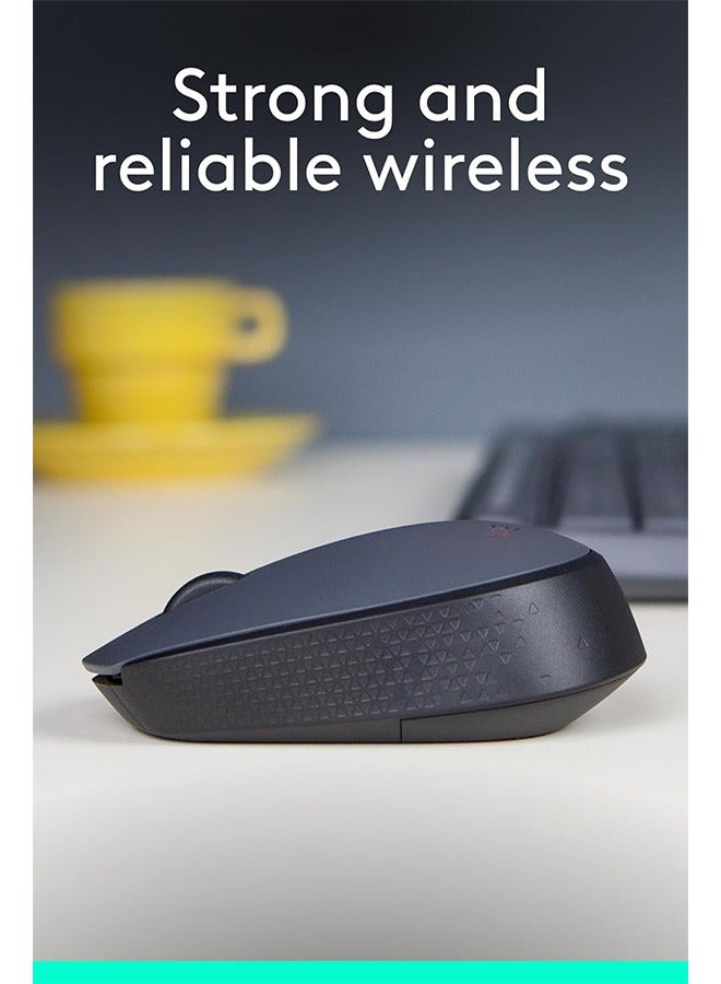 Logitech M170 Wireless mouse, 2.4GHz wireless, with USB mini receiver, optical tracking, suitable for PC/Mac laptops - compatible with both hands - gray/black - Image 2