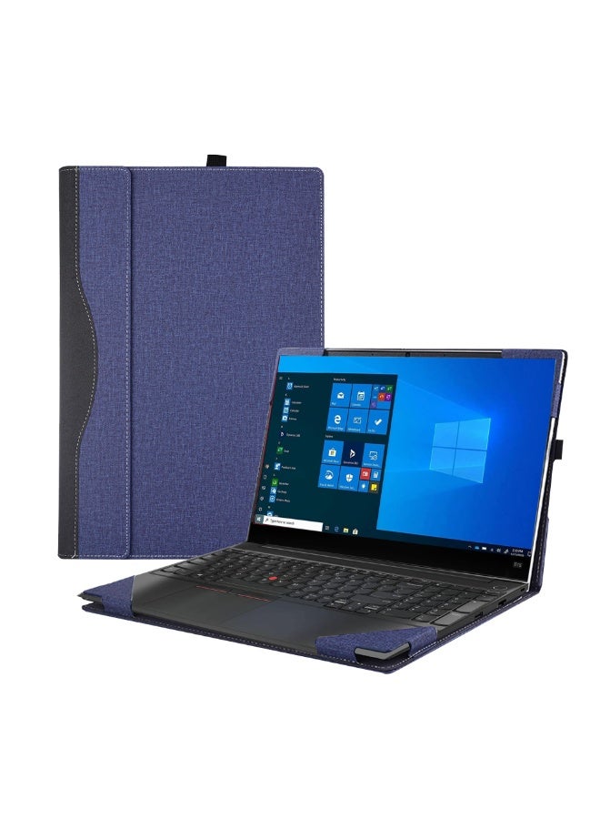 Laptop Cover Compatible with Lenovo ThinkPad E15 Gen 4 15.6 inch (Not Suitable for Other Models) Mobile Sleeve Computer Bag Protective PU Leather Shell - Image 2