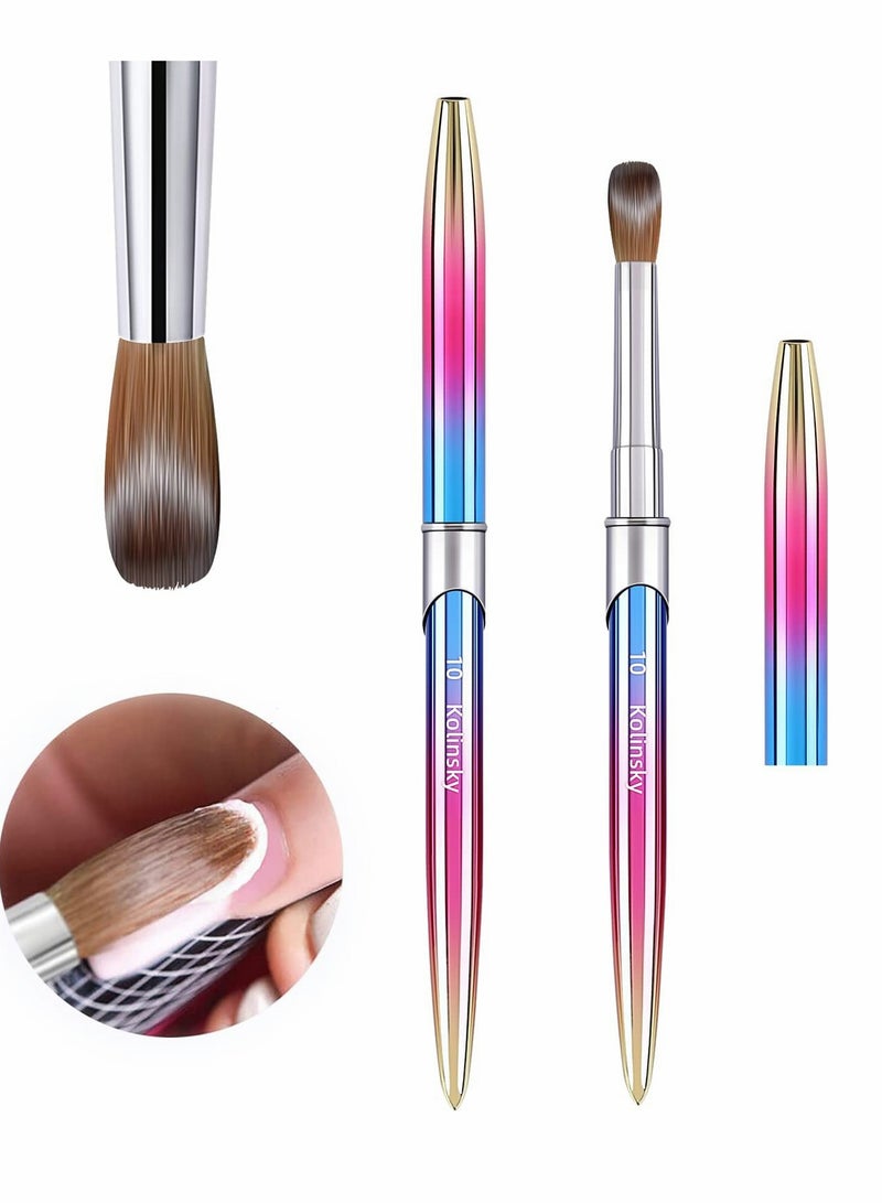 Generic Professional Acrylic Nail Art Brush Set - Handcrafted Colorful Nail Polish Brushes with Caps for Detailed Painting and Carving - Perfect for Makeup Enthusiasts and Nail Technicians. - Image 1