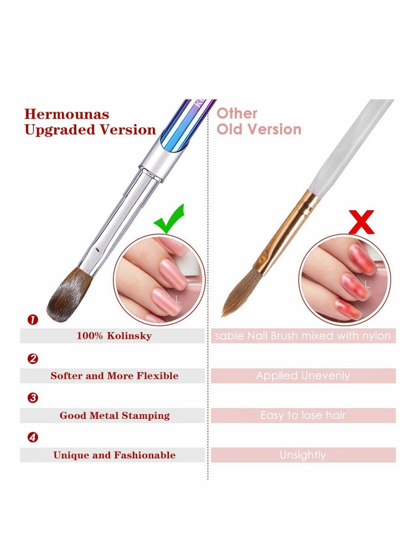 Generic Professional Acrylic Nail Art Brush Set - Handcrafted Colorful Nail Polish Brushes with Caps for Detailed Painting and Carving - Perfect for Makeup Enthusiasts and Nail Technicians. - Image 4