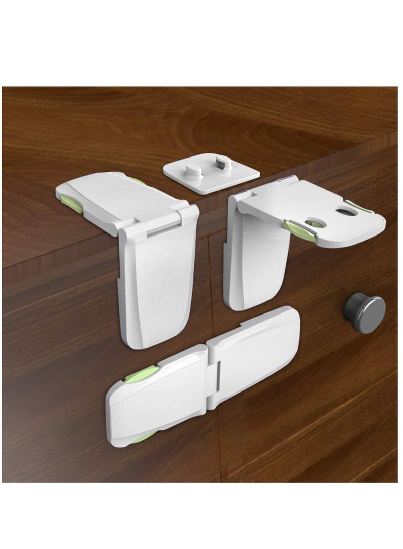 KASTWAVE Child Proof Safety Locks Baby Proofing Cabinet Lock with 3M Adhesives Adjustable Strap Latches to Cabinets, Drawers, Cupboard, Oven, Fridge, Closet Seat, Door, Window - Image 1