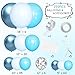 MEBAY Blue Balloons Garland Arch Kit 147 Pcs Metallic Macaron Light Blue and Confetti Silver Balloons for Baby Shower Birthday Wedding Ocean Themed Party Background Decoration - Image 4