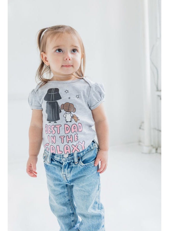 STAR WARS Darth Vader Short Sleeve Bodysuit, Gray, 3-6 Months - Image 2
