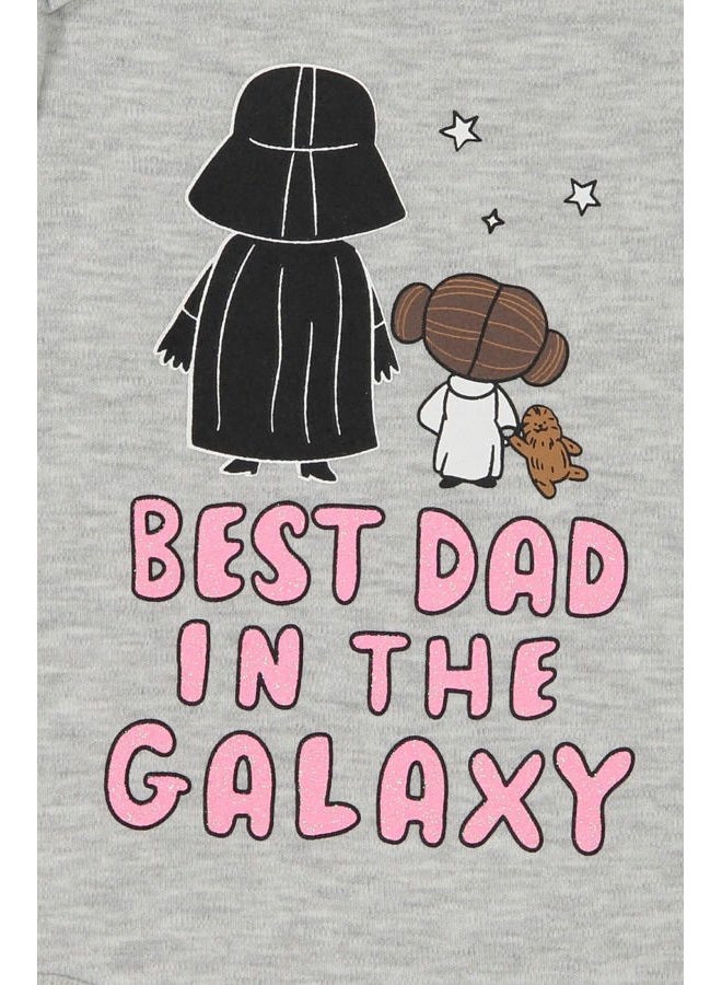 STAR WARS Darth Vader Short Sleeve Bodysuit, Gray, 3-6 Months - Image 4