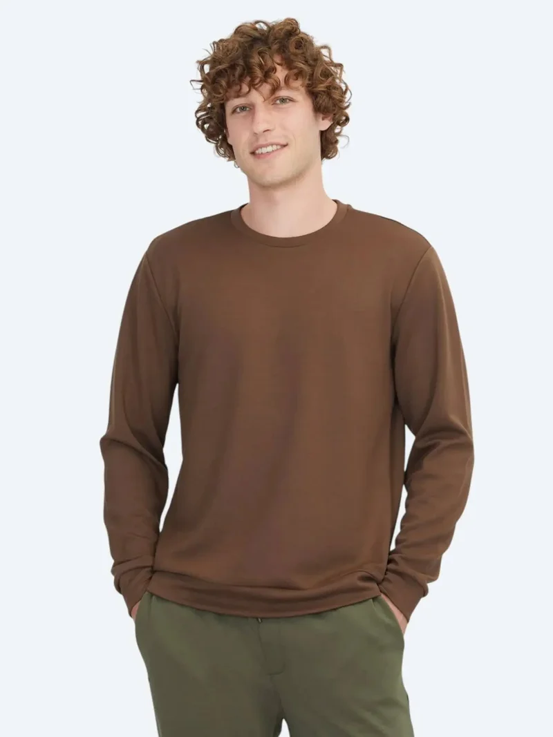 Kip Brown Crew Neck Sweatshirt