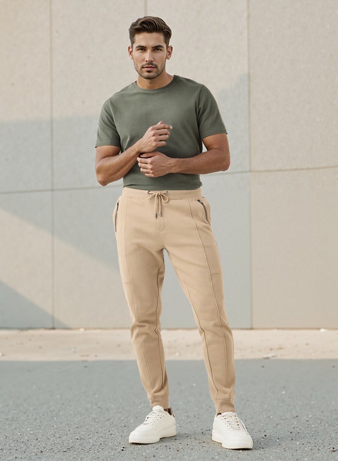 Iconic Slim Fit Joggers with Drawstring Closure and Pockets - Image 2