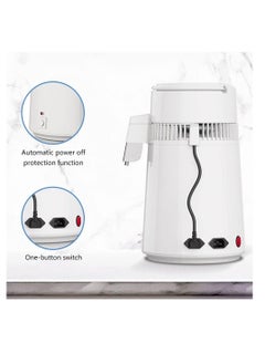 Generic 4L Large Capacity Laboratory Household Distilled Water Machine Stainless Steel Pure Water Distiller Beautys Salon Hydrolat Machine Pure Water Machine 750W  - Image 4