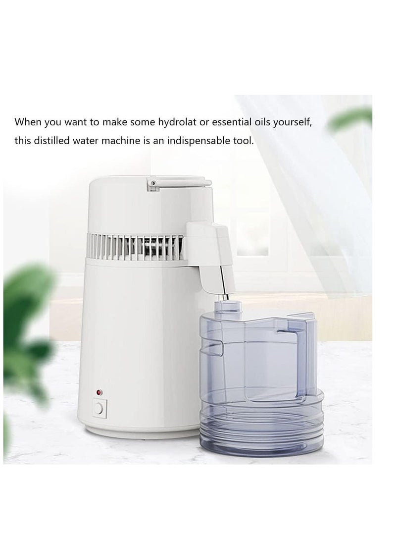 4L Large Capacity Laboratory Household Distilled Water Machine Stainless Steel Pure Water Distiller Beautys Salon Hydrolat Machine Pure Water Machine 750W - Image 2