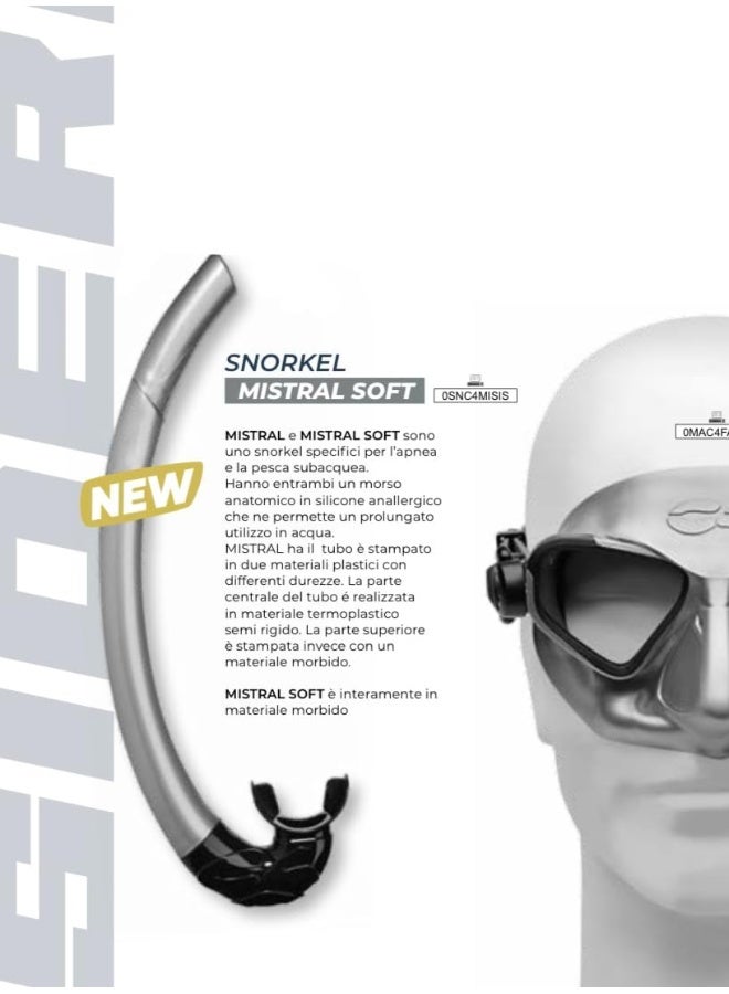 C4 C4 CARBON MISTRAL SILVER SOFT SNORKEL  - Image 2