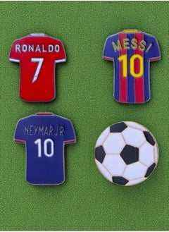 Toy Box Football Basketball 4Pcs Shirt Metal Brooch Lapel Pins for Fans & Badge Gift for Boys Men Women  - Image 1