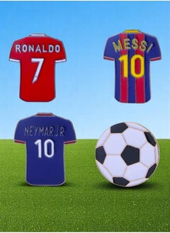 Toy Box Football Basketball 4Pcs Shirt Metal Brooch Lapel Pins for Fans & Badge Gift for Boys Men Women  - Image 2