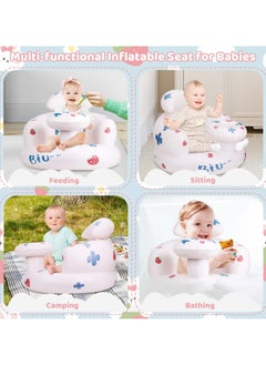 bbet Baby Inflatable Seat for Babies 3-36 Months, Built-in Air Pump, Baby Support Seat Summer Toddler Chair for Sitting Up, Baby Shower Chair Floor Seater, Infant Back Support Sofa for Babies 3-36 Months, Built-in Air Pump, Baby Support Seat Summer Toddler Chair for Sitting Up, Baby Shower Chair Floor Seater, Infant Back Support Sofa  - Image 2