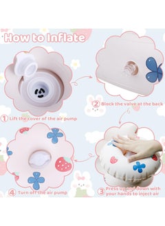 bbet Baby Inflatable Seat for Babies 3-36 Months, Built-in Air Pump, Baby Support Seat Summer Toddler Chair for Sitting Up, Baby Shower Chair Floor Seater, Infant Back Support Sofa for Babies 3-36 Months, Built-in Air Pump, Baby Support Seat Summer Toddler Chair for Sitting Up, Baby Shower Chair Floor Seater, Infant Back Support Sofa  - Image 3